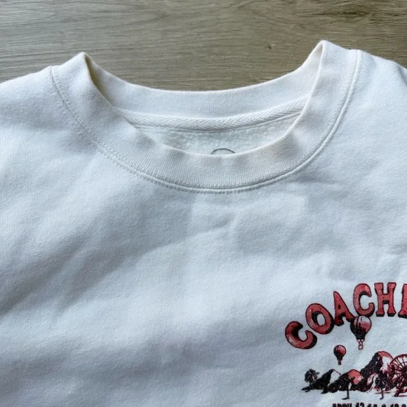 Coachella 2024 Pullover Crewneck Sweatshirt Official Gear Cream Size Medium - Picture 5 of 11